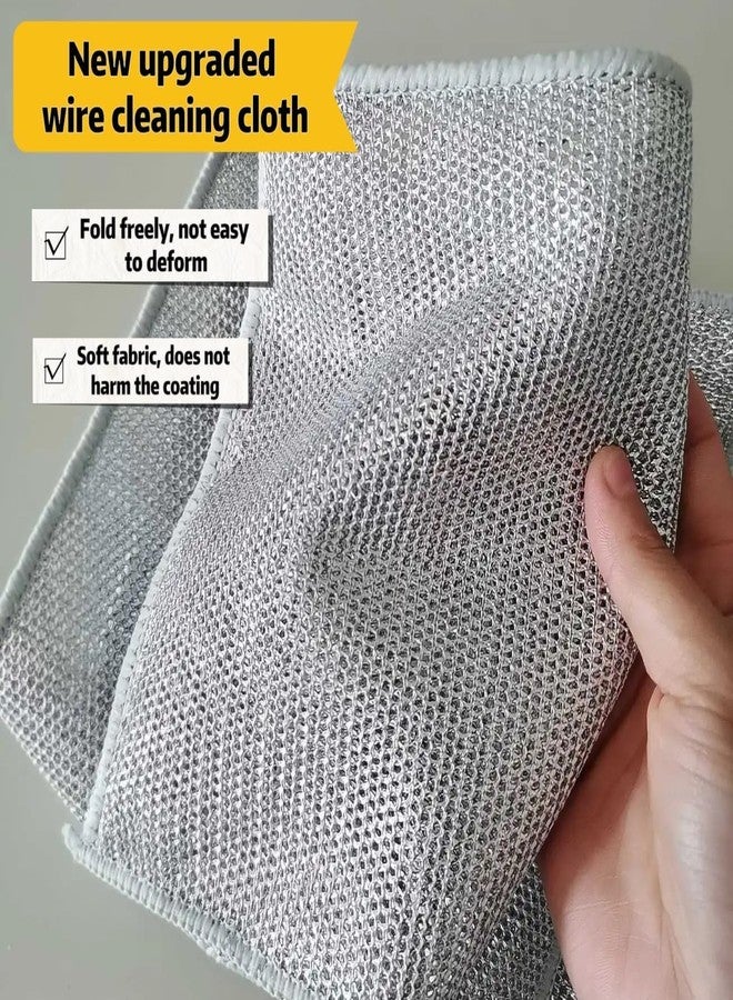 Tusmad Non-Scratch Dish Wash Cloth Steel Wire Dish Cloth, Wire Dishwashing Rags for Wet and Dry Stainless Steel Scrubber Non-Scratch Wire Dishcloth for Washing Dishes Sinks Counters Pack 20 - Image 5